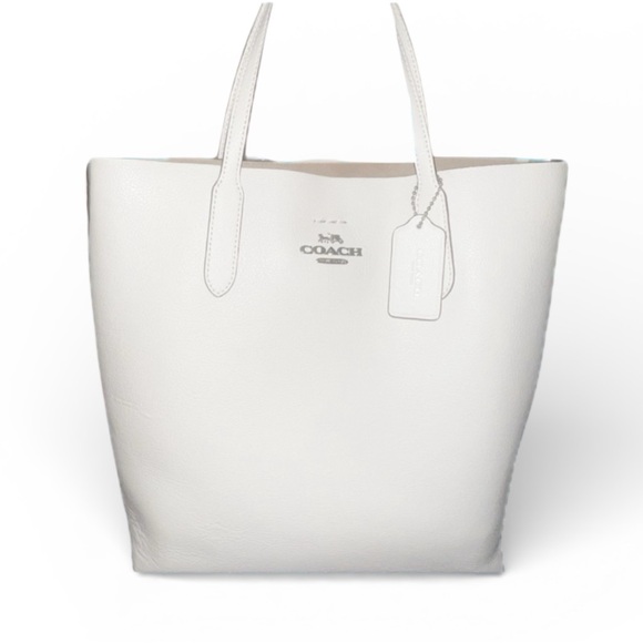 Coach Handbags - Coach Leather Chalk Thea Tote Bag EUC No Call Outs